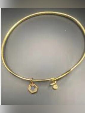 African Artisan Gold Bangle Bracelet